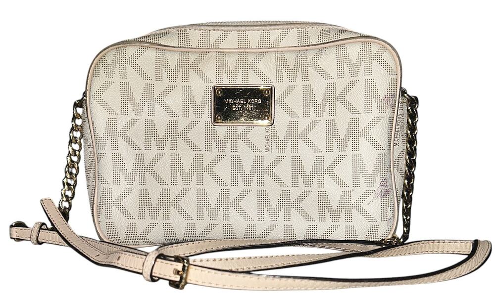 Michael Kors Jet Set Signature Leather Crossbody Women's Handbag Authenticated